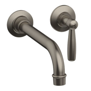 Phylrich WORKS Single Handle Wall Lavatory Set – Lever Handles 220-16 – Pewter