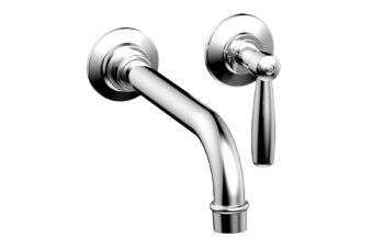 Phylrich WORKS Single Handle Wall Lavatory Set - Lever Handles 220-16 - Polished Chrome