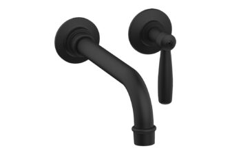 Phylrich WORKS Single Handle Wall Lavatory Set - Lever Handles 220-16 - Matte Black