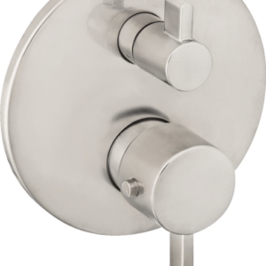 Hansgrohe Ecostat Thermostatic Trim S with Volume Control and Diverter in Brushed Nickel