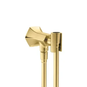 Hansgrohe Locarno Handshower Holder with Outlet in Brushed Gold Optic