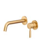 Isenberg Single Handle Wall Mounted Bathroom Faucet In Brushed Bronze