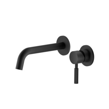 Isenberg Single Handle Wall Mounted Bathroom Faucet In Matte Black