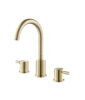 Isenberg Three Hole 8″ Widespread Two Handle Bathroom Faucet In Satin Brass