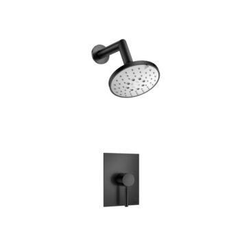 Isenberg Single Output Shower Set With ABS Shower Head & Arm In Matte Black