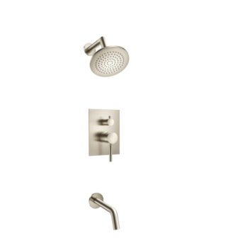 Isenberg Two Output Shower Set With Shower Head And Tub Spout In Matte Black - Image 2