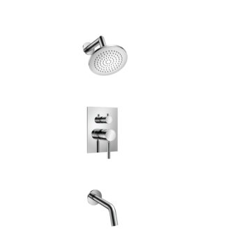 Isenberg Two Output Shower Set With Shower Head And Tub Spout In Chrome