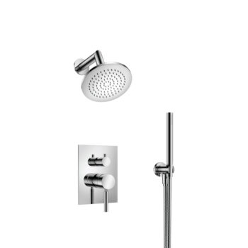 Isenberg Two Output Shower Set With Shower Head And Hand Held In Chrome