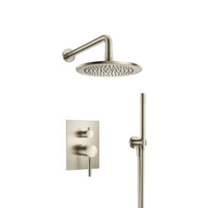 Isenberg Two Output Shower Set With Shower Head And Hand Held In Brushed Nickel