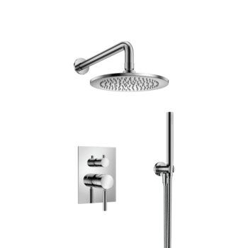 Isenberg Two Output Shower Set With Shower Head And Hand Held In Chrome