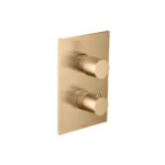 Flusso Trim For Thermostatic Valve In Brushed Bronze