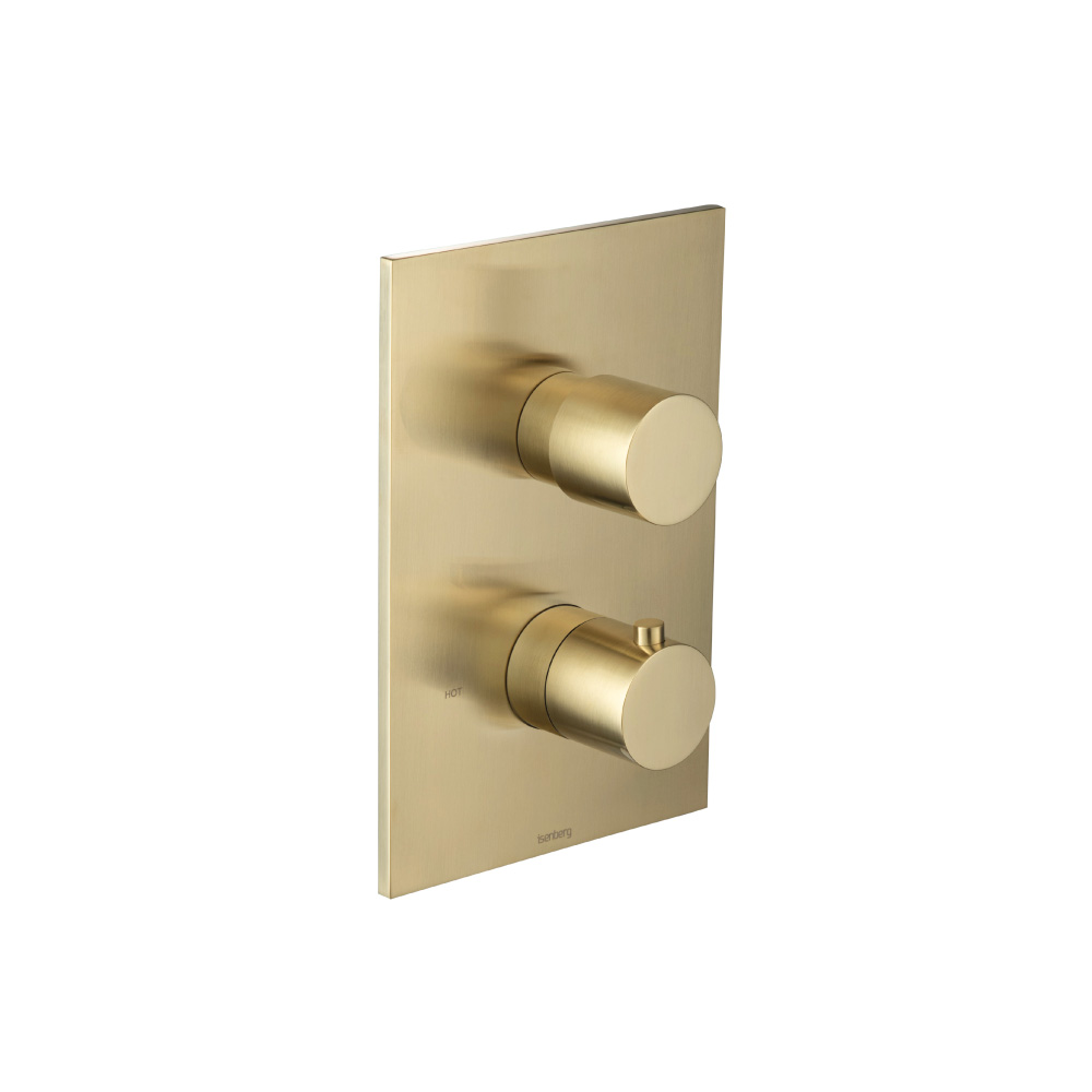 Flusso Trim For Thermostatic Valve In Satin Brass