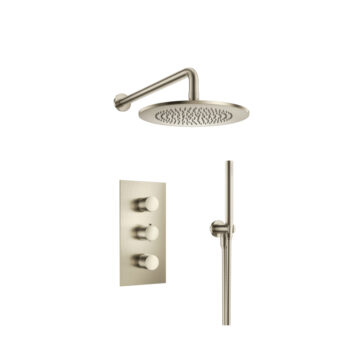 Isenberg Two Output Shower Set With Shower Head And Hand Held In Brushed Bronze - Image 2