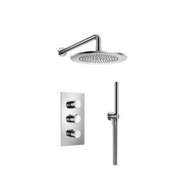 Isenberg Two Output Shower Set With Shower Head And Hand Held In Chrome
