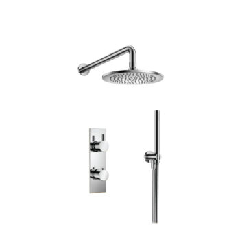 Isenberg Two Output Shower Set With Shower Head And Hand Held In Chrome