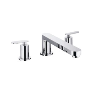 Isenberg Three Hole 8″ Widespread Two Handle Bathroom Faucet In Brushed Nickel