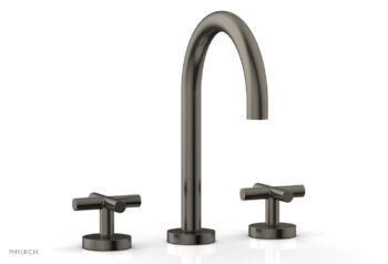 Phylrich TRANSITION - Widespread Faucet - High Spout, Cross Handles 120-01 - Pewter