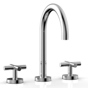 Phylrich TRANSITION – Widespread Faucet – High Spout, Cross Handles 120-01 – Polished Chrome