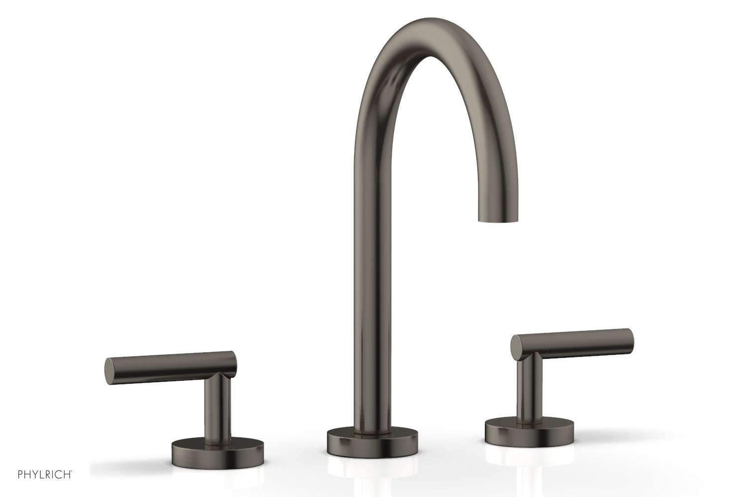 Phylrich TRANSITION - Widespread Faucet - High Spout, Lever Handles 120-02 - Pewter