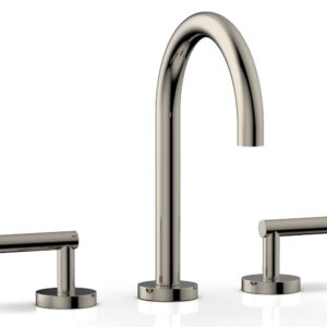 Phylrich TRANSITION – Widespread Faucet – High Spout, Lever Handles 120-02 – Polished Nickel