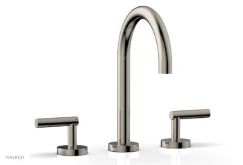 Phylrich TRANSITION - Widespread Faucet - High Spout, Lever Handles 120-02 - Polished Nickel