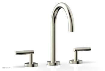 Phylrich TRANSITION - Widespread Faucet - High Spout, Lever Handles 120-02 - Satin Nickel
