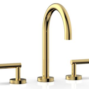 Phylrich TRANSITION – Widespread Faucet – High Spout, Lever Handles 120-02 – Polished Gold