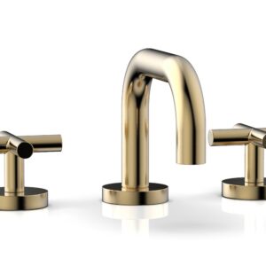 Phylrich TRANSITION – Widespread Faucet – Low Spout, Cross Handles 120-03 – Satin Brass