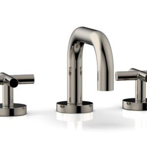 Phylrich TRANSITION – Widespread Faucet – Low Spout, Cross Handles 120-03 – Polished Nickel