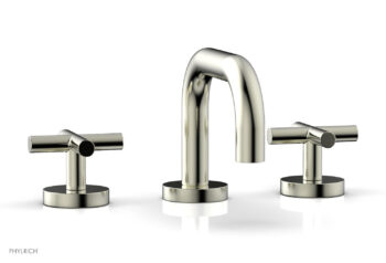 Phylrich TRANSITION - Widespread Faucet - Low Spout, Cross Handles 120-03 - Satin Nickel