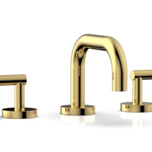 Phylrich TRANSITION – Widespread Faucet – Low Spout, Lever Handles 120-04 – Polished Gold