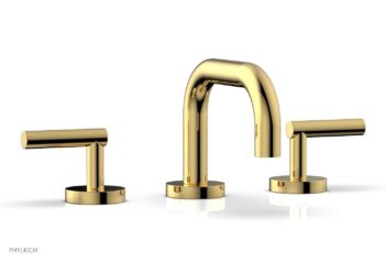 Phylrich TRANSITION - Widespread Faucet - Low Spout, Lever Handles 120-04 - Polished Gold