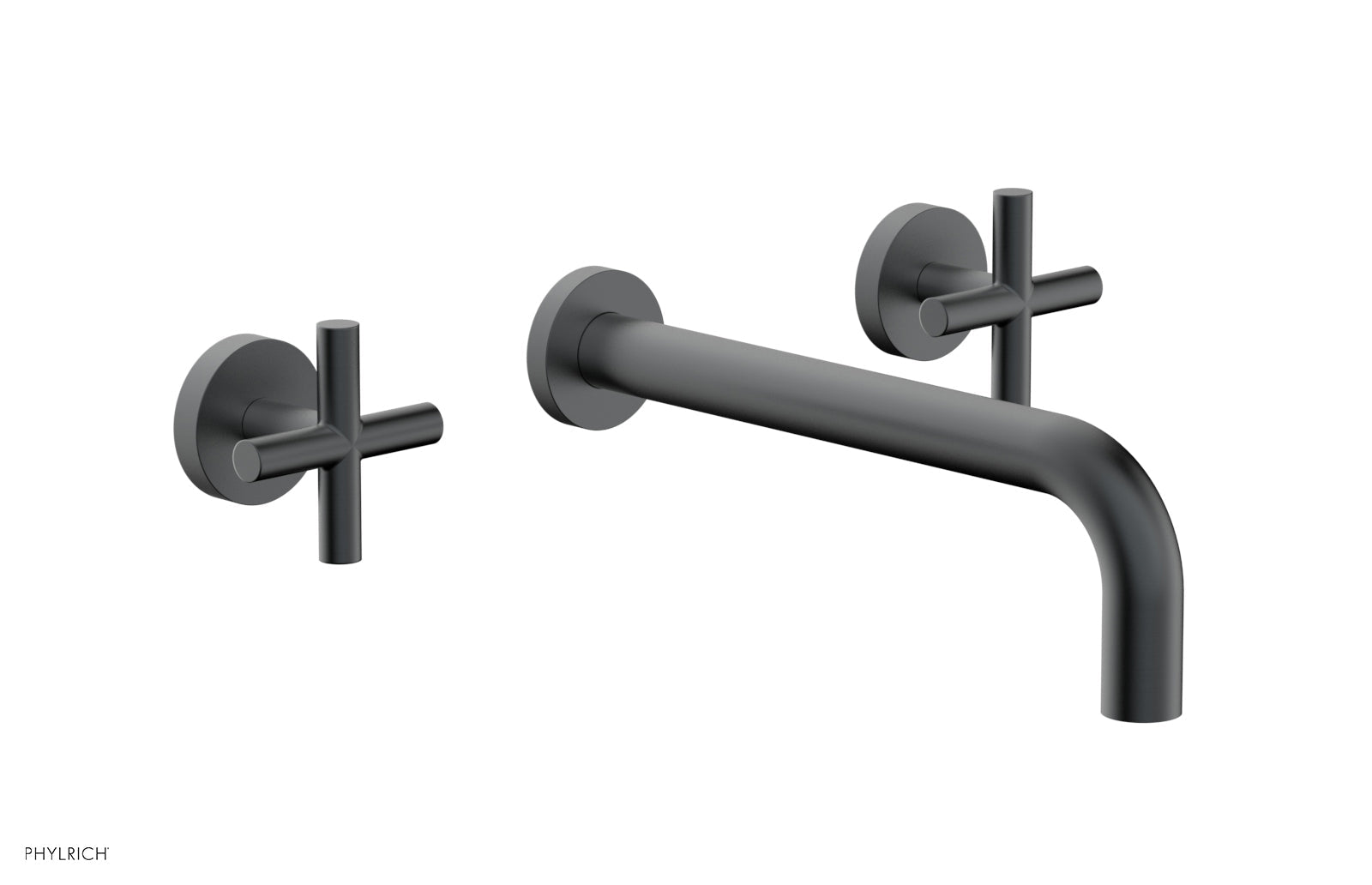 Phylrich TRANSITION - Wall Lavatory Set 10" Spout - Cross Handles 120-11-10 - Gun Metal