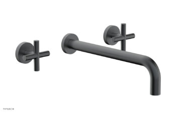 Phylrich TRANSITION - Wall Lavatory Set 12" Spout - Cross Handles 120-11-12 - Gun Metal