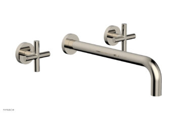 Phylrich TRANSITION - Wall Lavatory Set 12" Spout - Cross Handles 120-11-12 - Polished Nickel