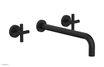 Phylrich TRANSITION - Wall Lavatory Set 12" Spout - Cross Handles 120-11-12 - Matte Black