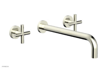 Phylrich TRANSITION - Wall Lavatory Set 12" Spout - Cross Handles 120-11-12 - Satin Nickel