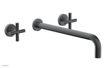 Phylrich TRANSITION - Wall Lavatory Set 14" Spout - Cross Handles 120-11-14 - Gun Metal
