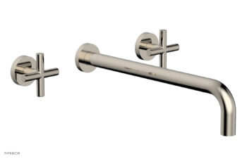 Phylrich TRANSITION - Wall Lavatory Set 14" Spout - Cross Handles 120-11-14 - Polished Nickel