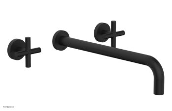 Phylrich TRANSITION - Wall Lavatory Set 14" Spout - Cross Handles 120-11-14 - Matte Black