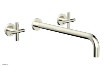 Phylrich TRANSITION - Wall Lavatory Set 14" Spout - Cross Handles 120-11-14 - Satin Nickel