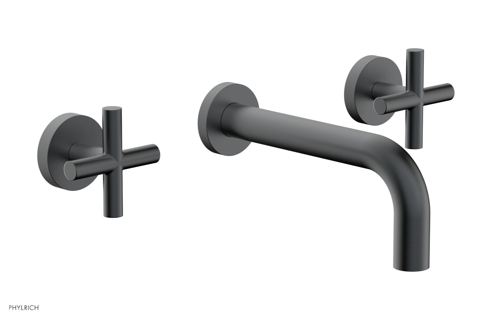 Phylrich TRANSITION - Wall Lavatory Set 7 1/2" Spout - Cross Handles 120-11 - Gun Metal