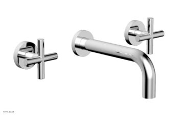 Phylrich TRANSITION - Wall Lavatory Set 7 1/2" Spout - Cross Handles 120-11 - Polished Chrome