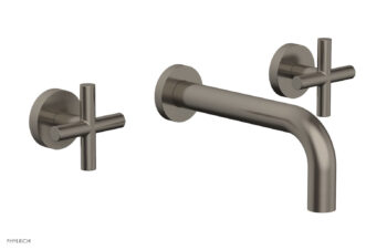 Phylrich TRANSITION - Wall Lavatory Set 7 1/2" Spout - Cross Handles 120-11 - Pewter
