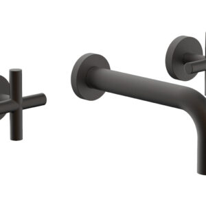 Phylrich TRANSITION – Wall Lavatory Set 7 1/2″ Spout – Cross Handles 120-11 – Oil Rubbed Bronze