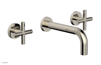 Phylrich TRANSITION - Wall Lavatory Set 7 1/2" Spout - Cross Handles 120-11 - Polished Nickel