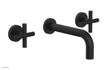 Phylrich TRANSITION - Wall Lavatory Set 7 1/2" Spout - Cross Handles 120-11 - Matte Black