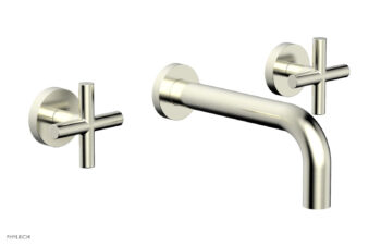 Phylrich TRANSITION - Wall Lavatory Set 7 1/2" Spout - Cross Handles 120-11 - Satin Nickel