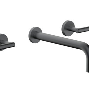 Phylrich TRANSITION – Wall Lavatory Set 10″ Spout – Lever Handles 120-12-10 – Gun Metal