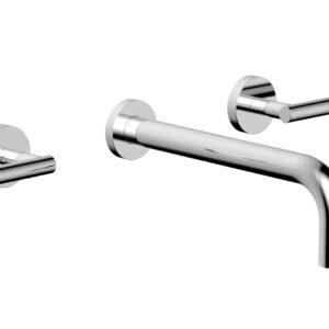 Phylrich TRANSITION – Wall Lavatory Set 10″ Spout – Lever Handles 120-12-10 – Polished Chrome